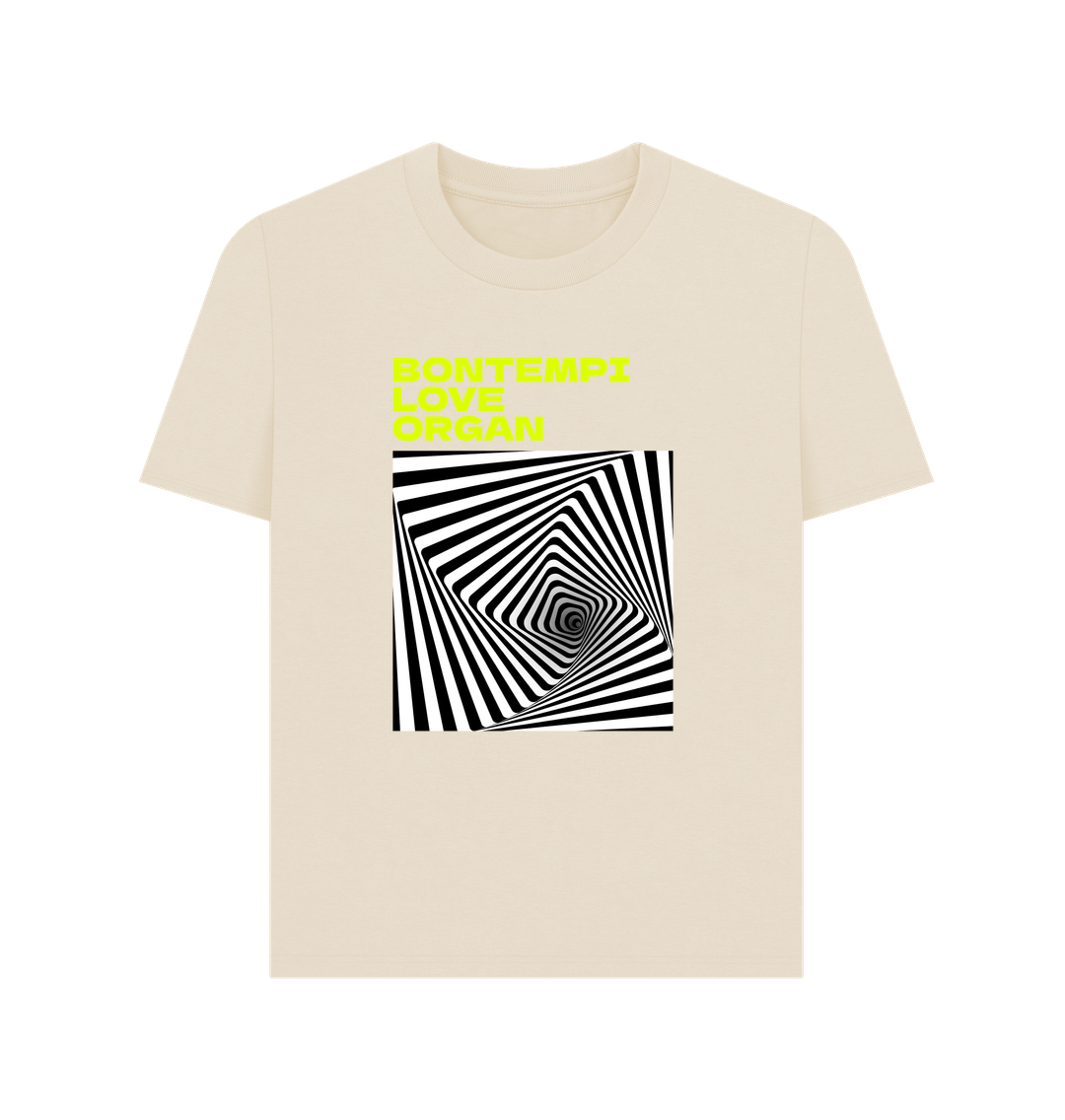 Oat Bontempi Love Organ Green & Black Graphic Womens T-Shirt