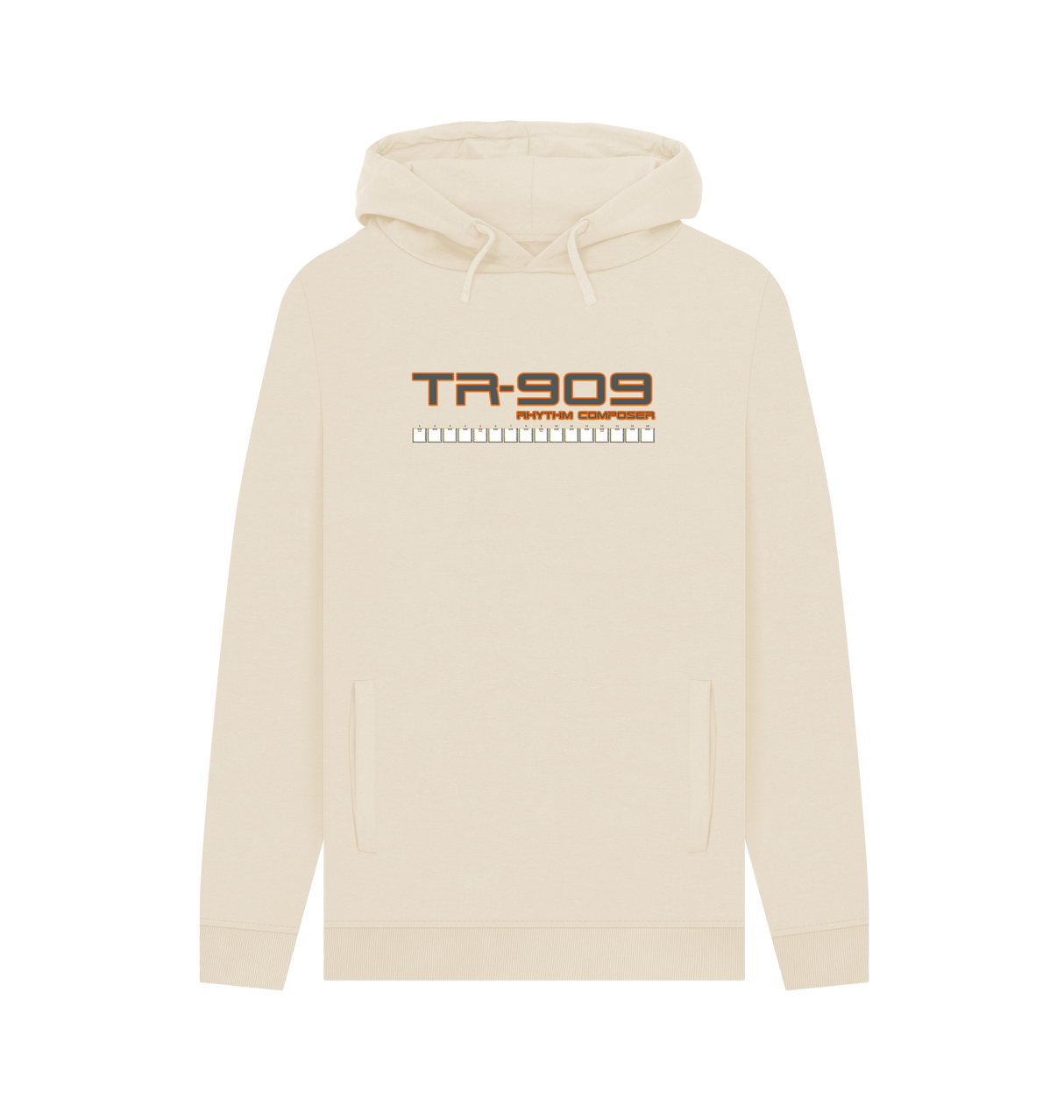 Oat Printed Hoody Front