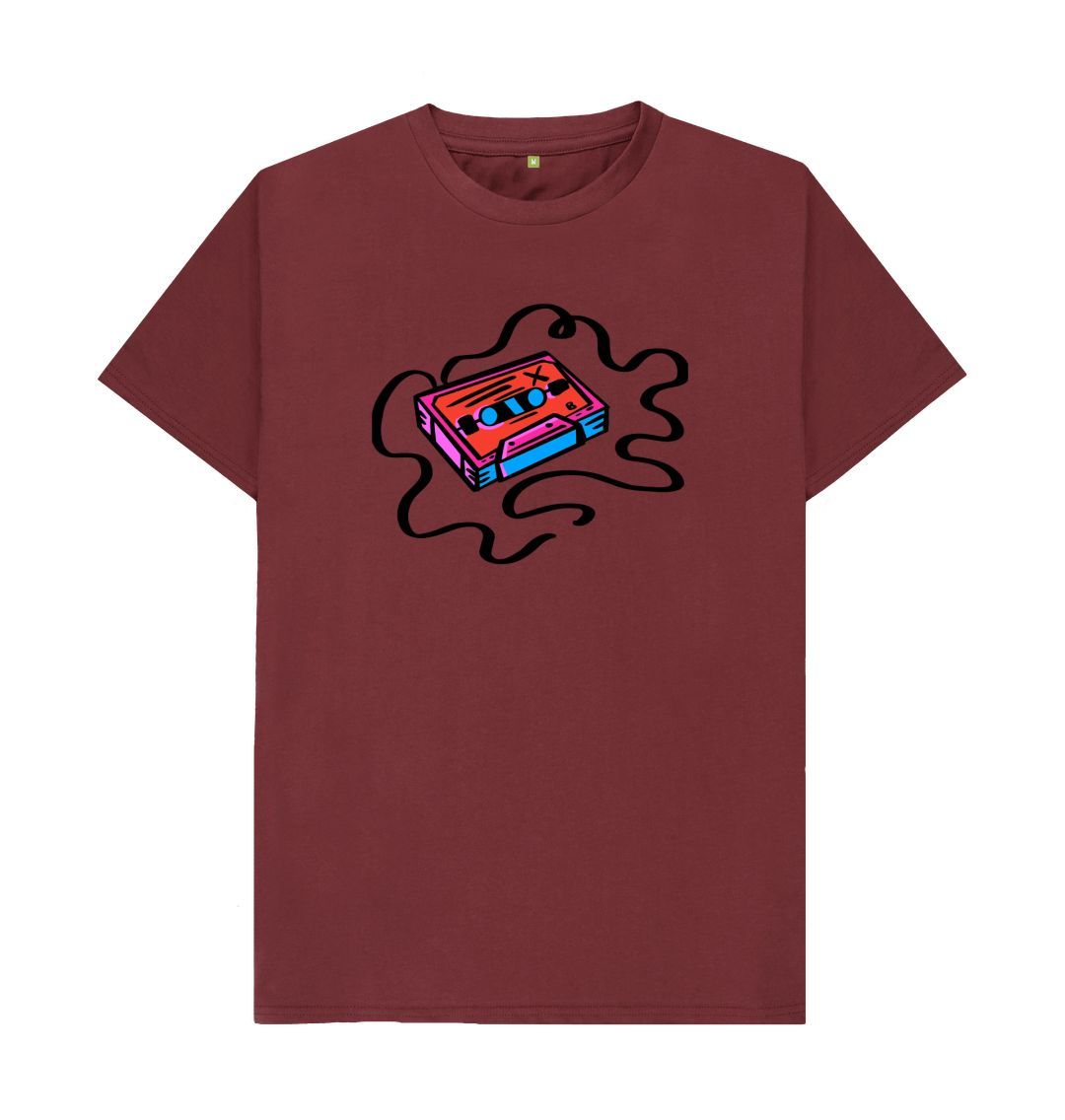 Red Wine Marker Pen Cassette Illustration T-Shirt
