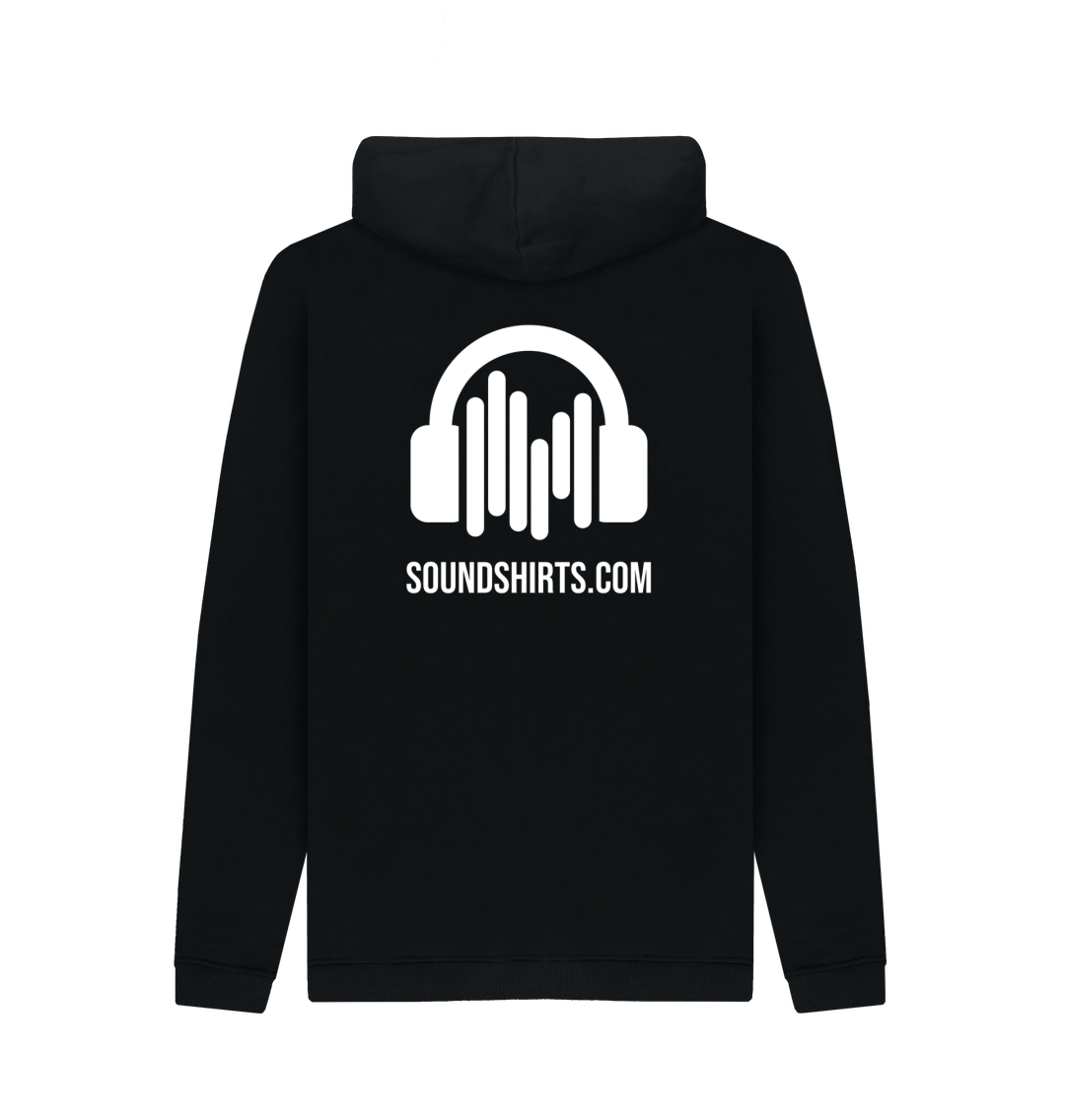 Black Printed Hoody Back