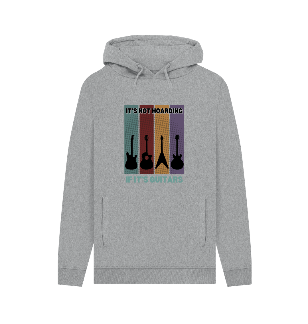 Light Heather \"It's Not Hoarding If It's Guitars\" Guitarist Mens Hoodie