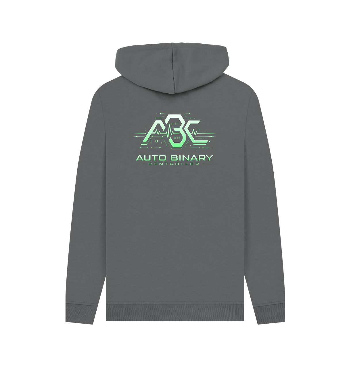Slate Grey Printed Hoody Back