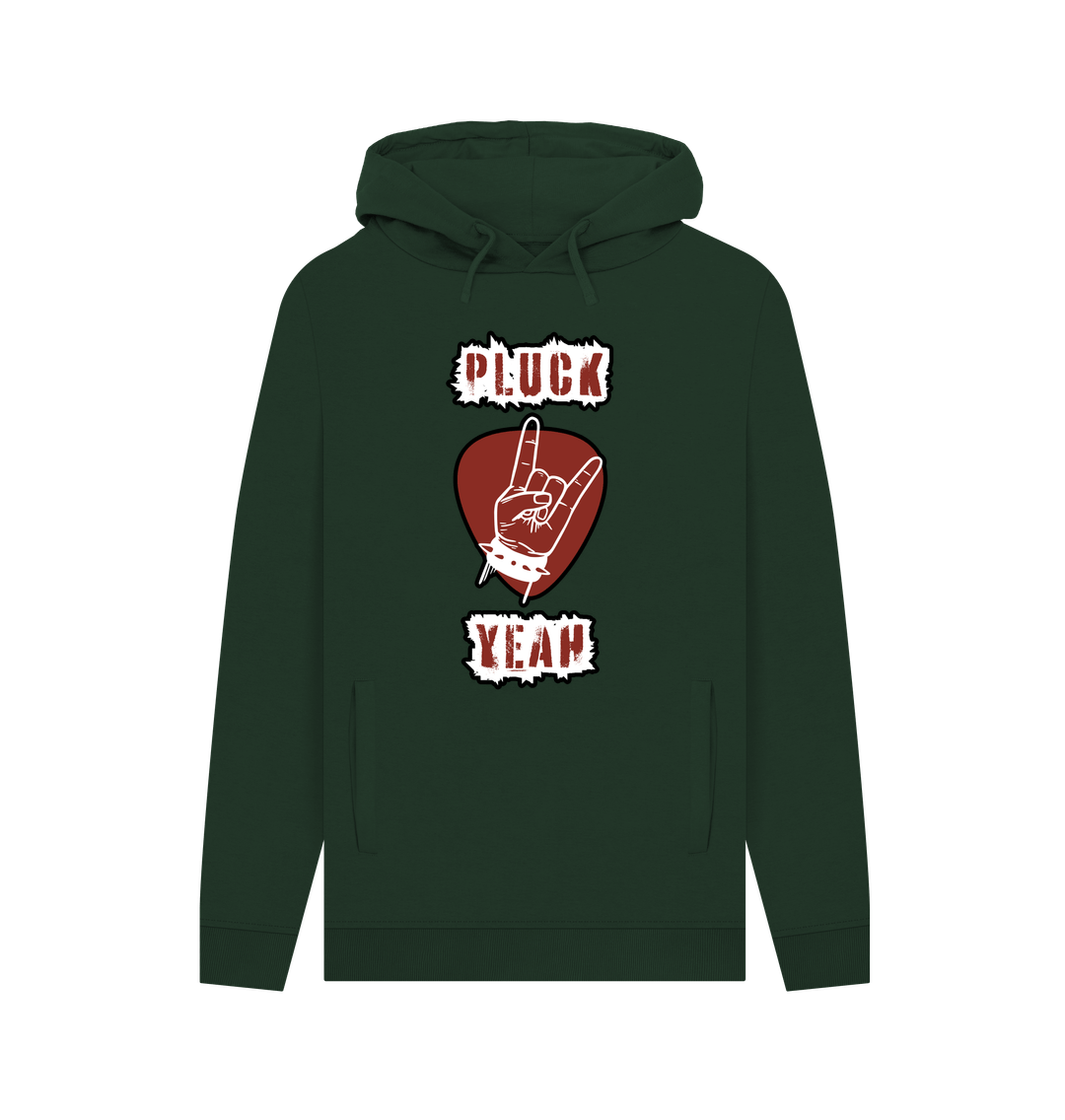 Evergreen \"Pluck Yeah\" Graphic Mens Guitar Rock Hoodie