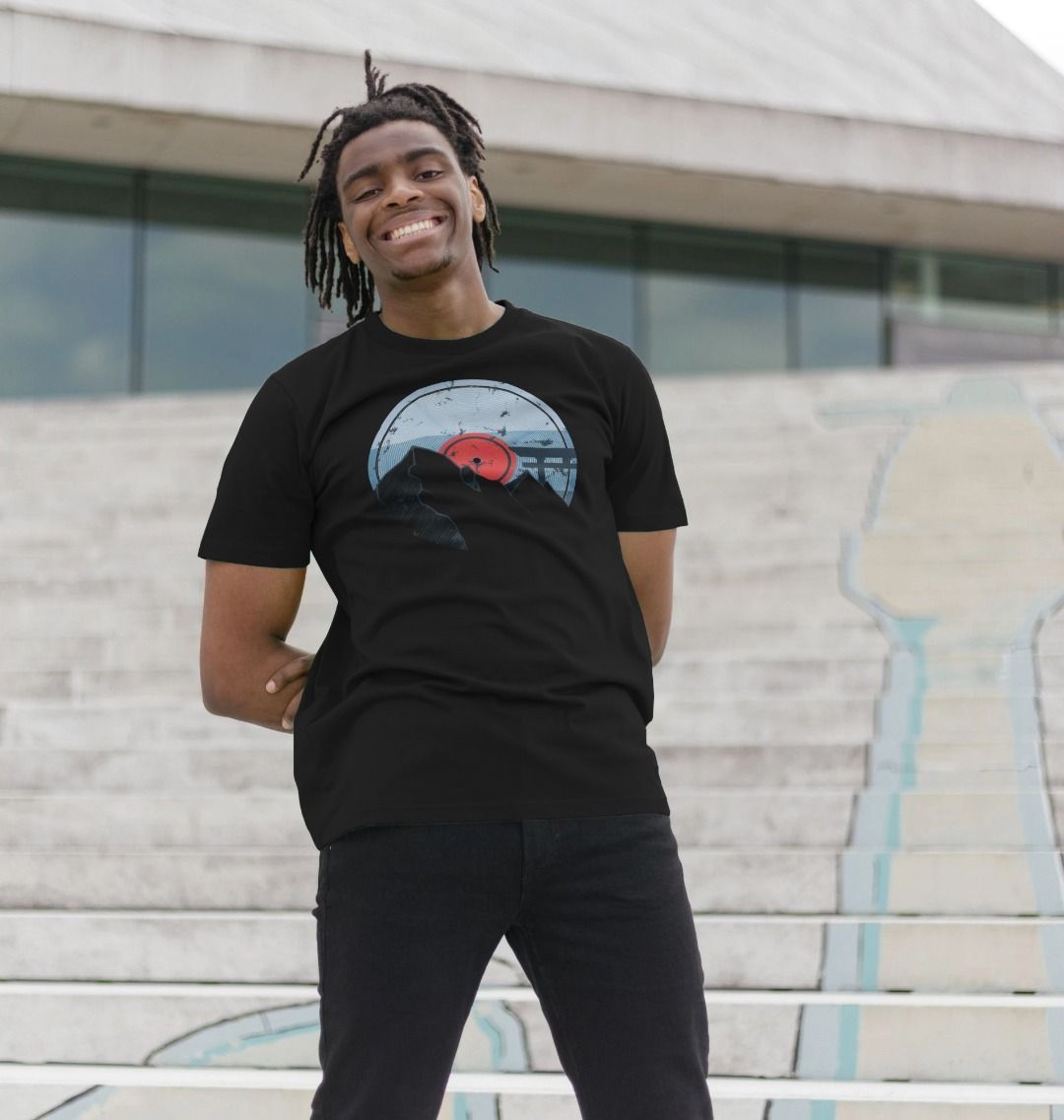 Mens Vinyl Record Mountain T-Shirt
