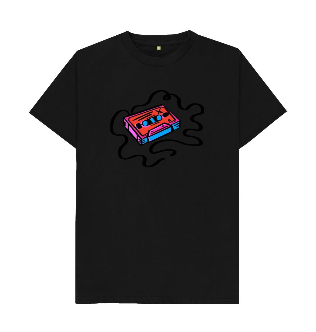 Black Marker Pen Cassette Illustration T-Shirt