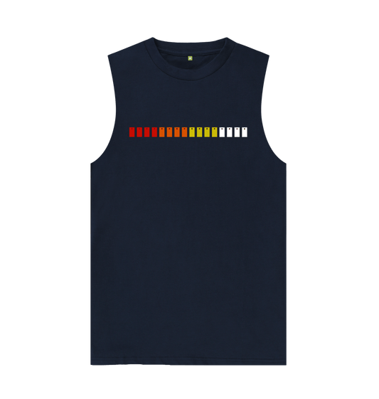 Navy Blue TR-808 Simple Pads Graphic Mens Vest