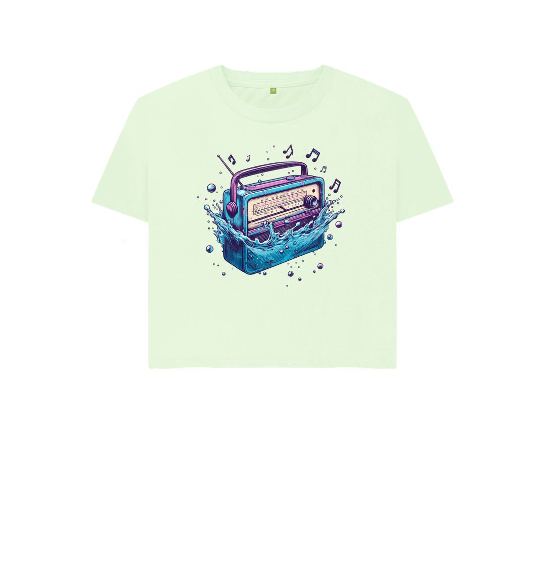 Pastel Green Women's Sync Or Swim Boxy Fit T-Shirt