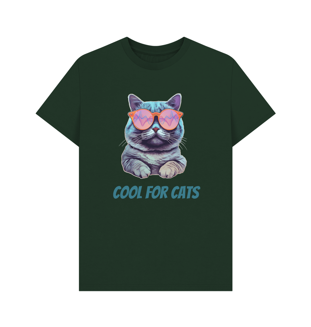 Evergreen \"Cool For Cats\" Graphic Mens T-Shirt