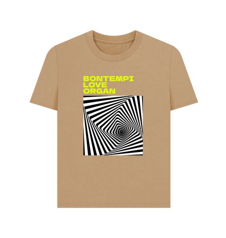 Sand Bontempi Love Organ Green & Black Graphic Womens T-Shirt