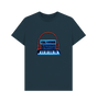 Denim Blue Neon Moog Style Synth Mens T-Shirt