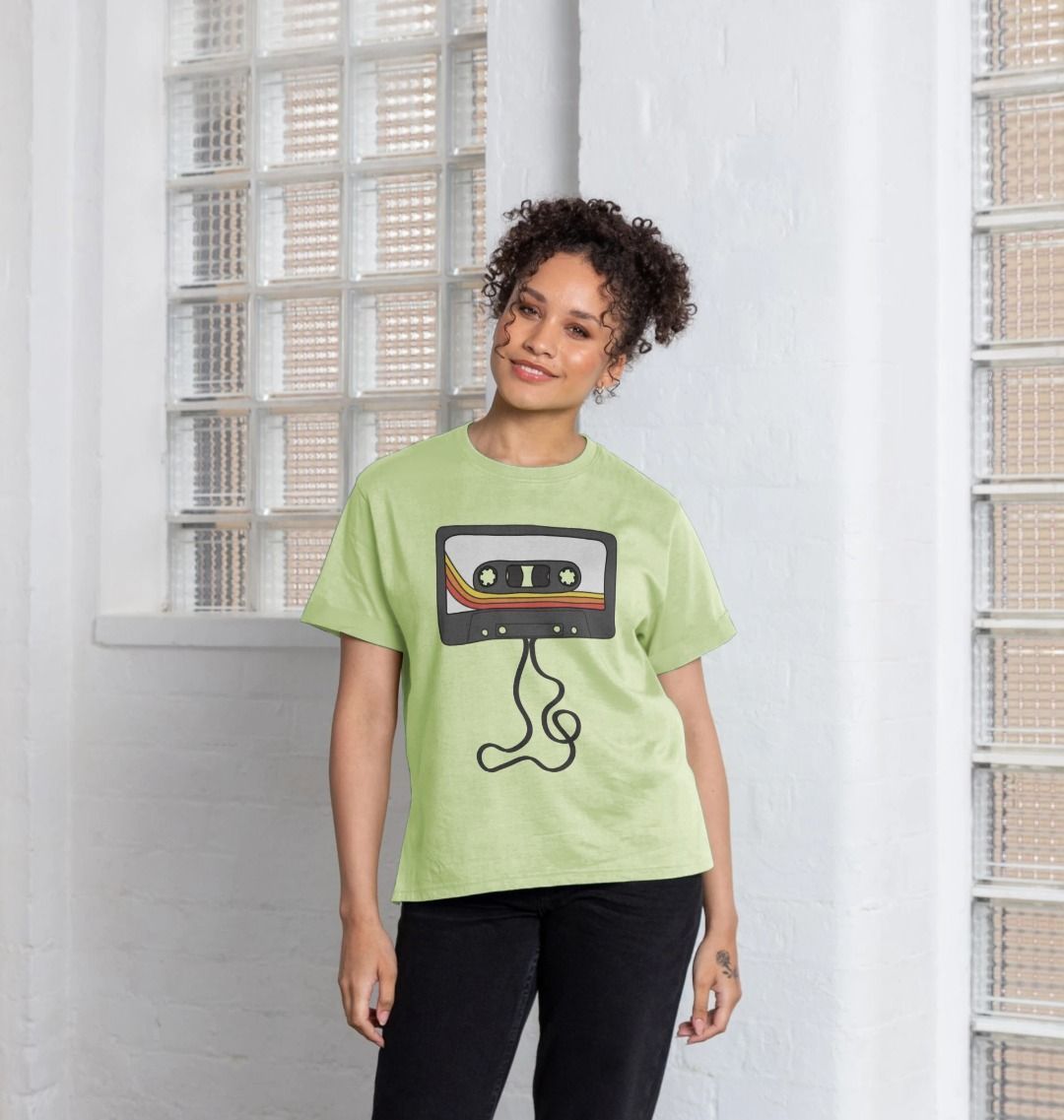 Womens Unwound Cassette Graphic T-Shirt