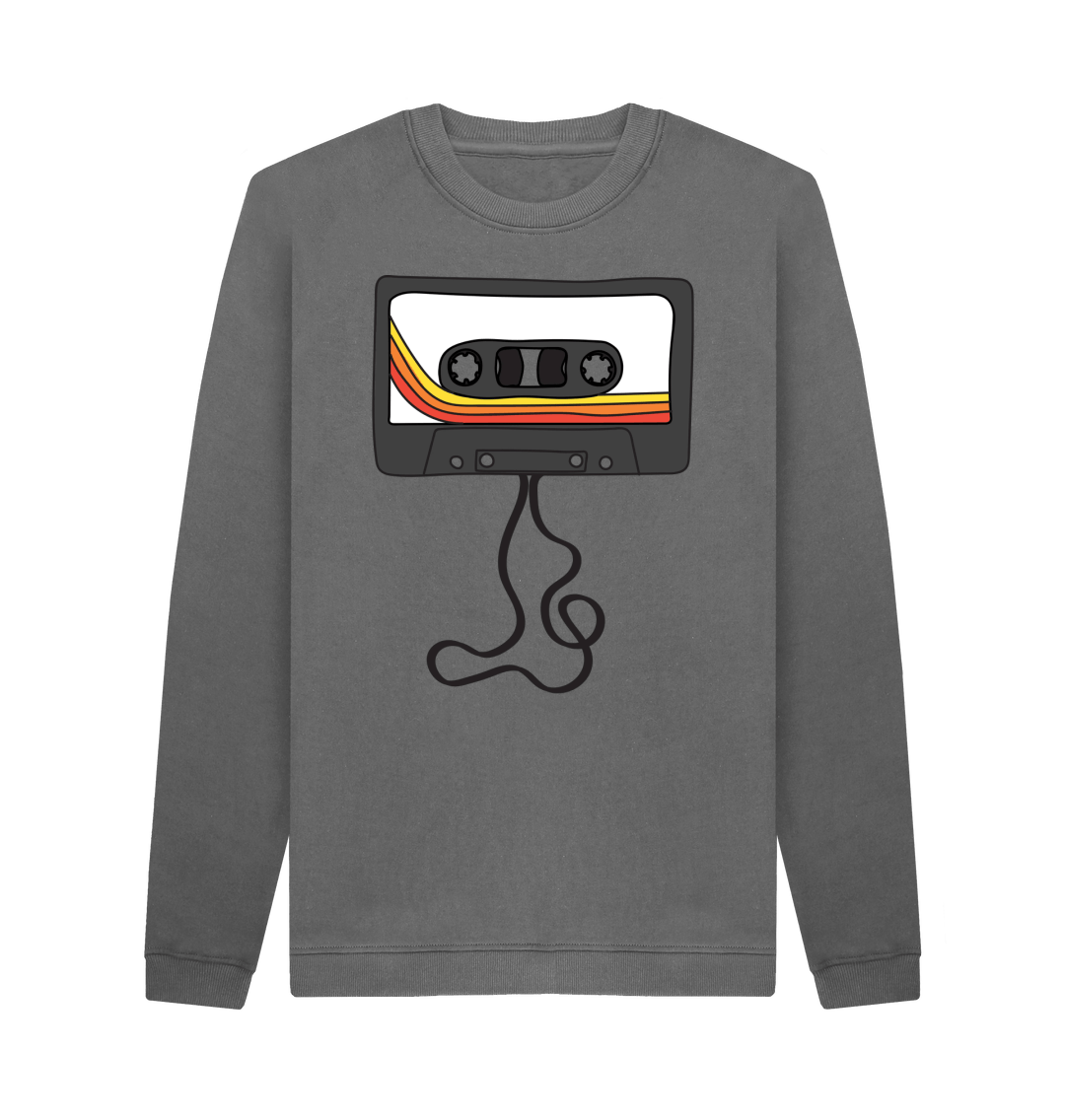 Slate Grey Printed Sweater Front