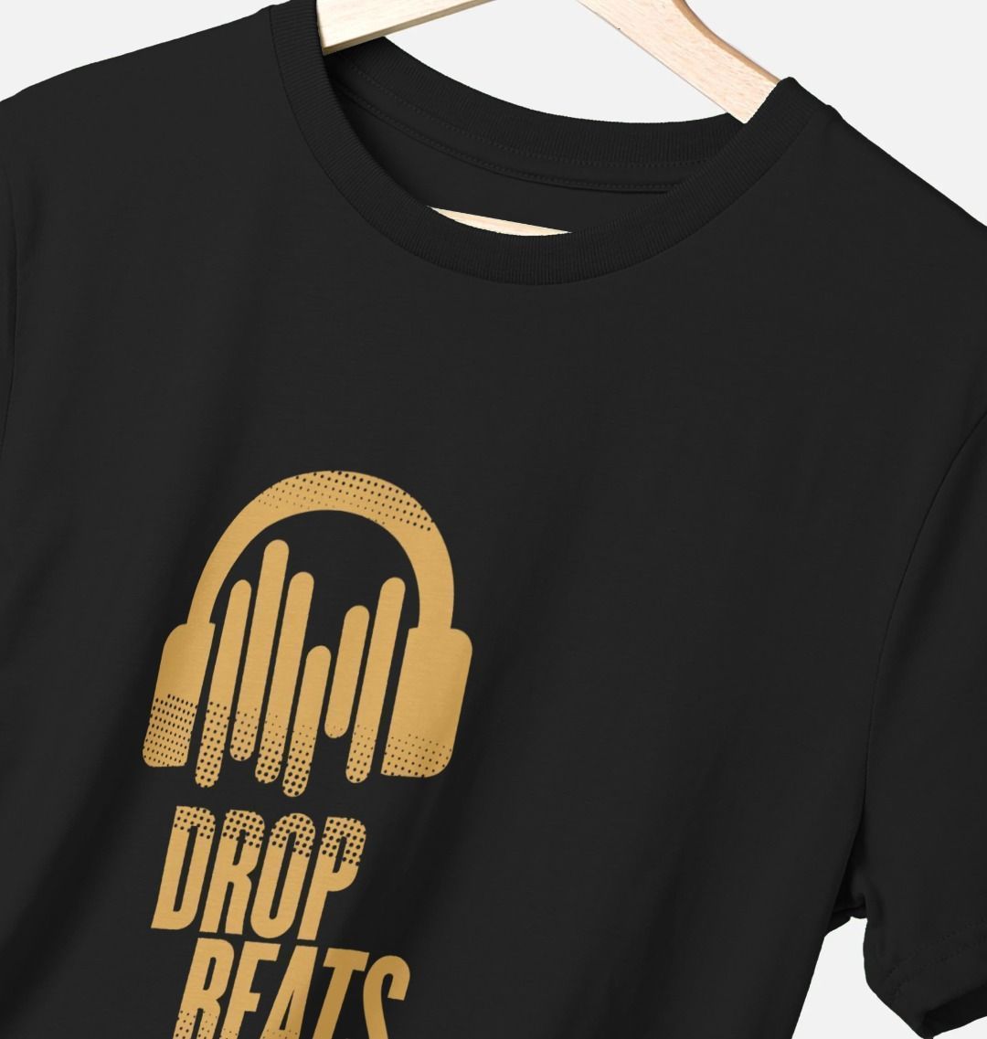 Drop Beats Not Bombs Sound Shirts Yellow Logo T-Shirt