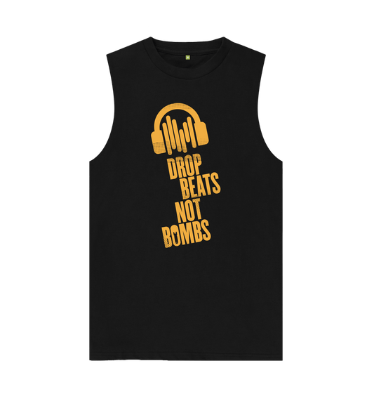 Black \"Drop Beats Not Bombs\" Men's Vest