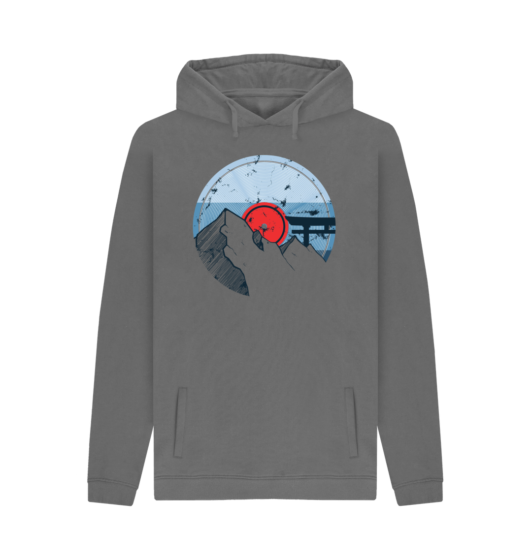 Slate Grey Printed Hoody Front