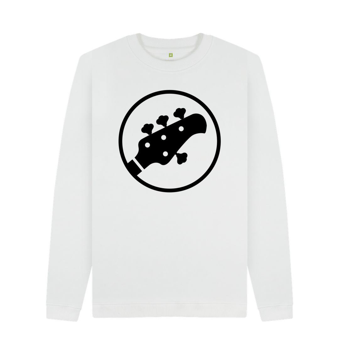 White Mens Stingray Guitar Head Sweatshirt