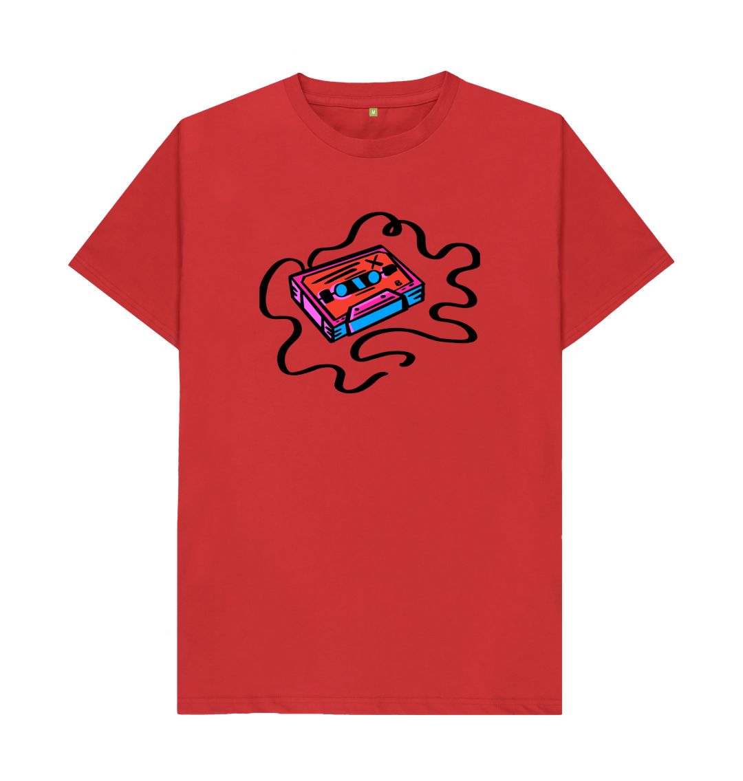 Red Marker Pen Cassette Illustration T-Shirt