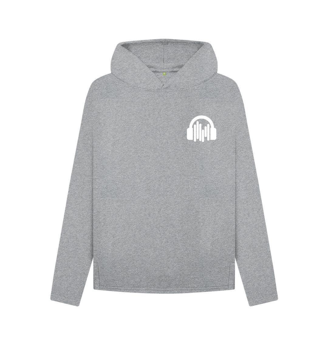 Athletic Grey Womens Sound Shirts Hoodie w\/ white pocket style logo