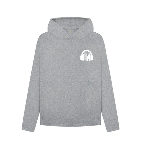 Athletic Grey Womens Sound Shirts Hoodie w\/ white pocket style logo