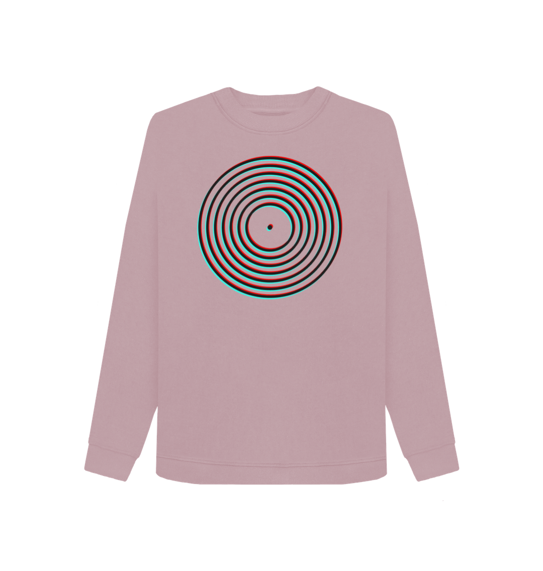 Mauve Printed Sweater Front