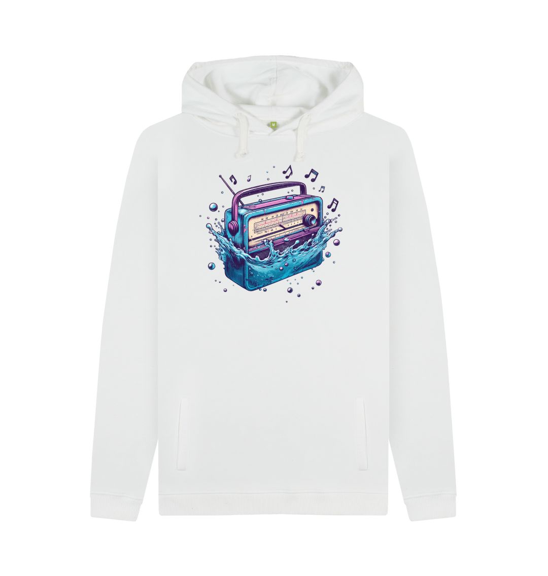 White Men's Sync Or Swim Hoodie