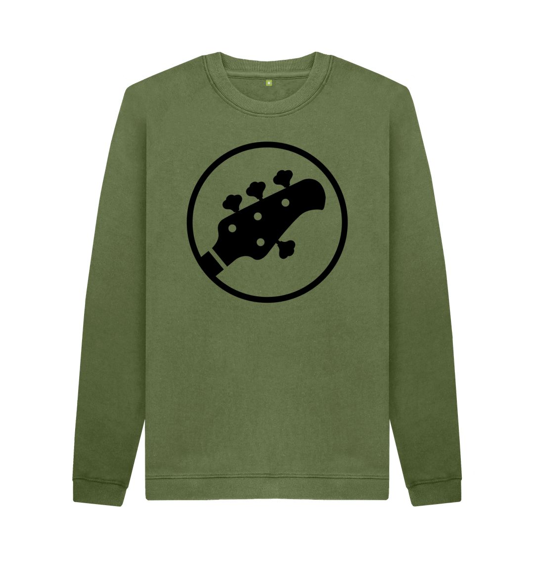 Khaki Mens Stingray Guitar Head Sweatshirt