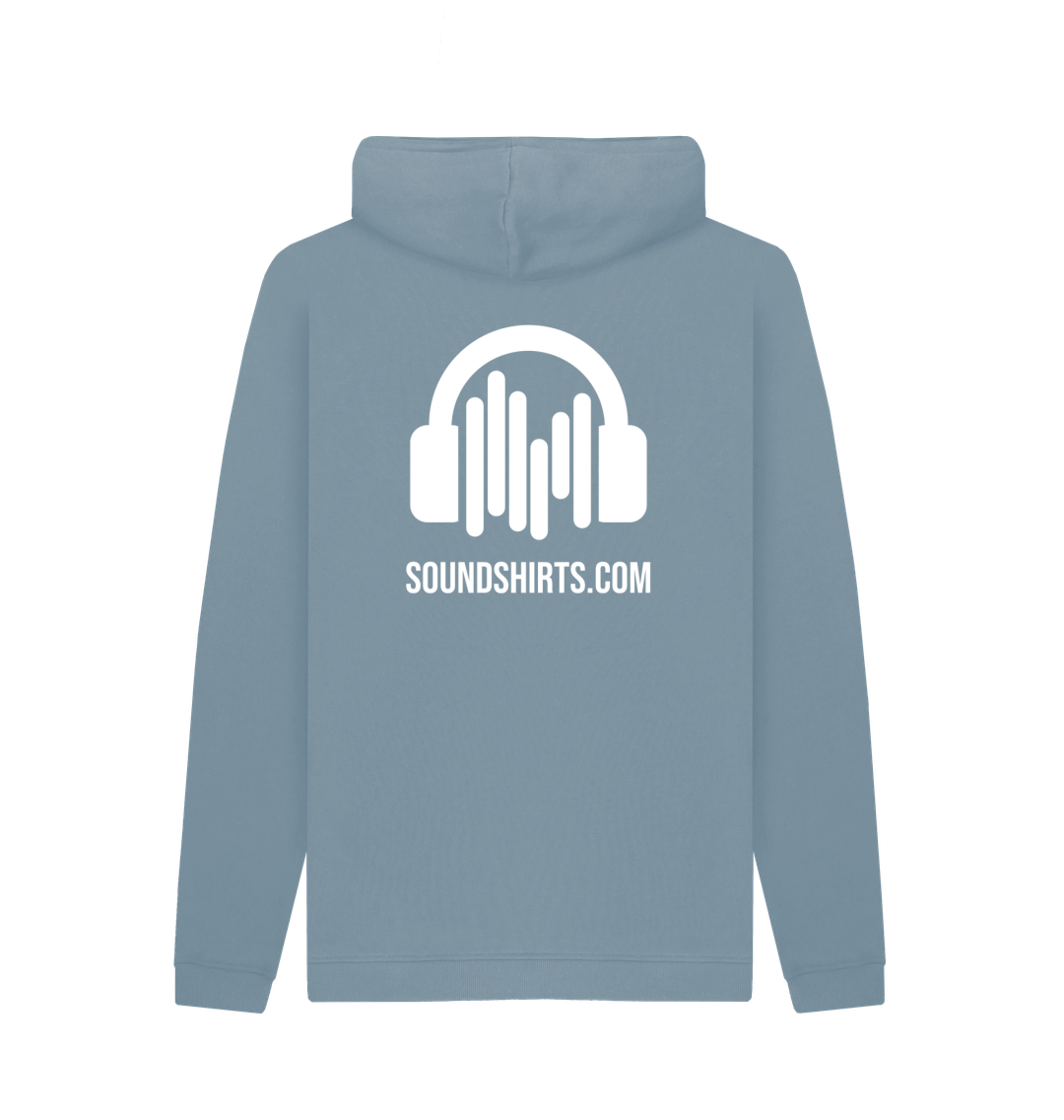 Stone Blue Printed Hoody Back