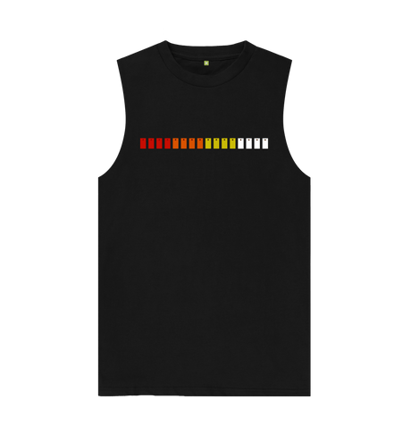 Black TR-808 Simple Pads Graphic Mens Vest
