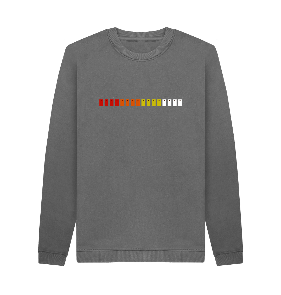 Slate Grey Printed Sweater Front