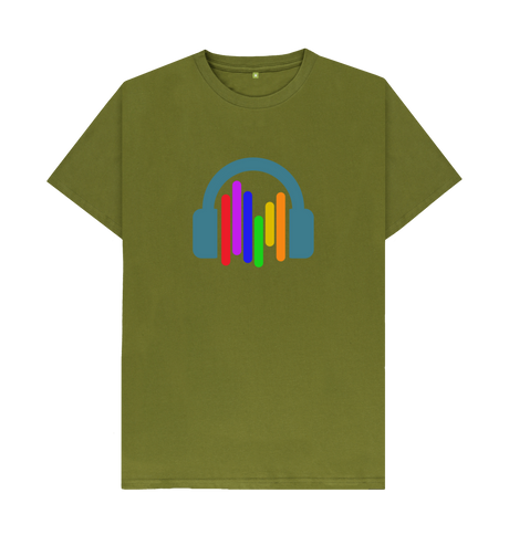 Moss Green Printed T-shirt Front