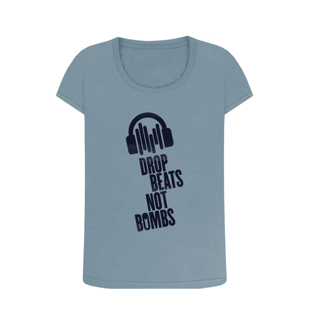 Stone Blue Printed T-shirt Front