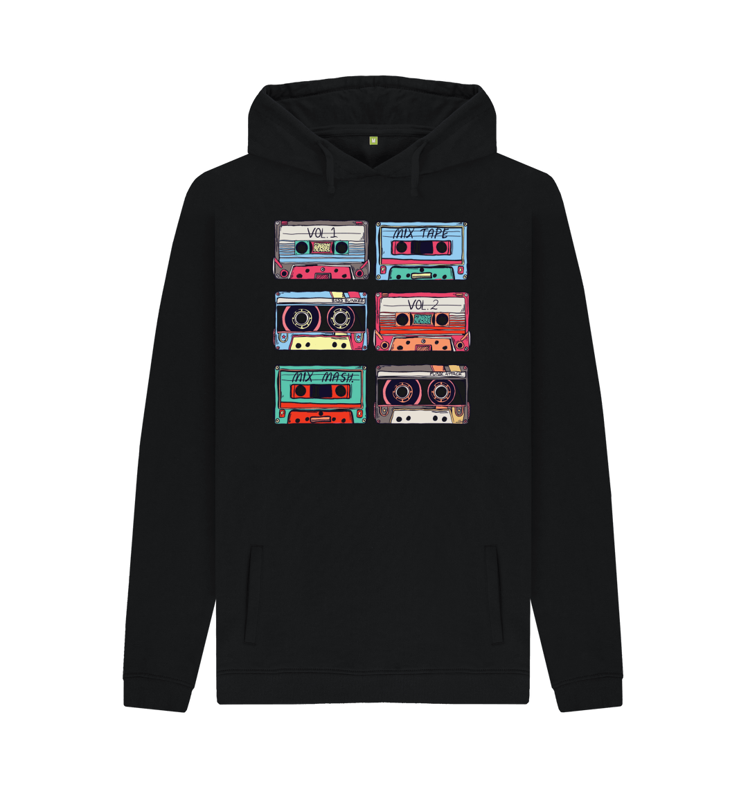 Black Printed Hoody Front