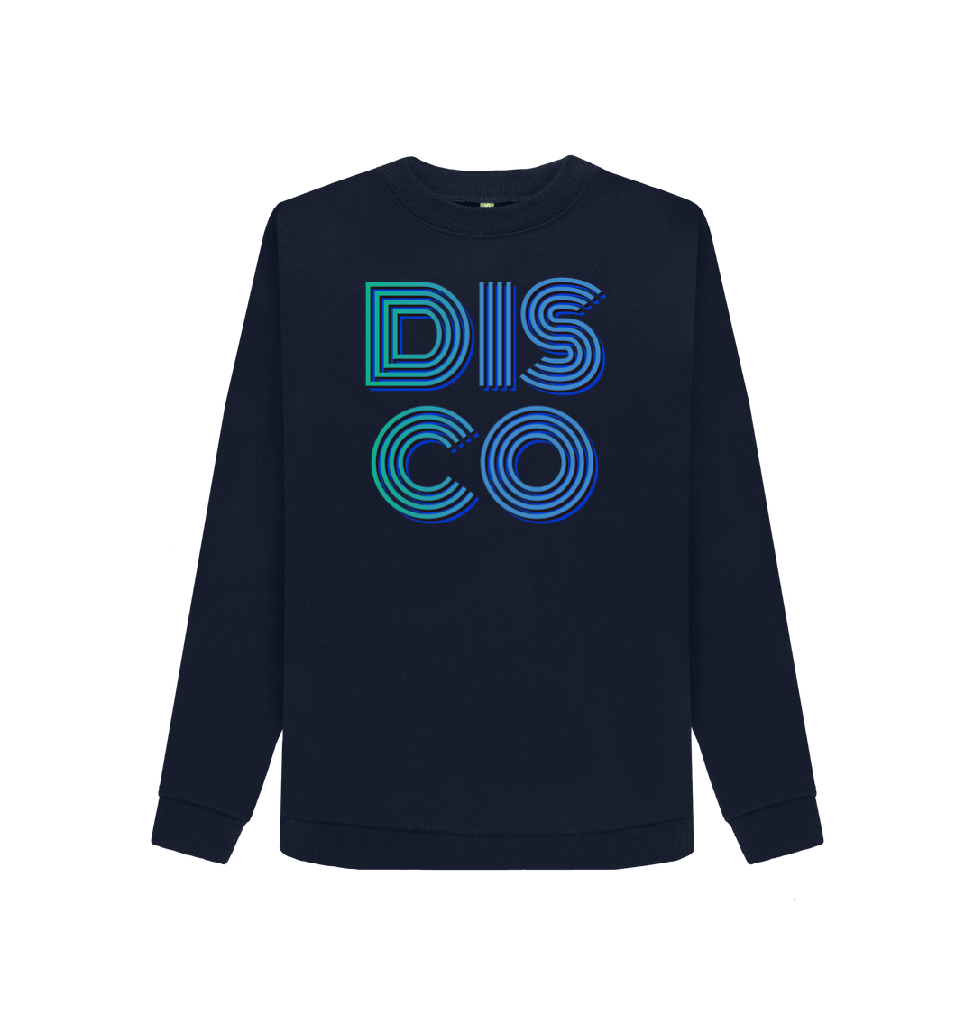Navy Blue Printed Sweater Front