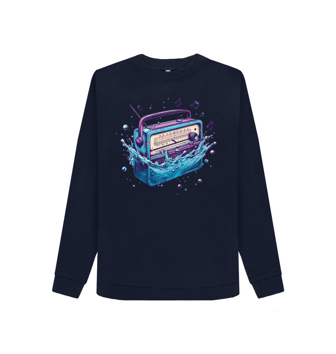 Navy Blue Women's Sync Or Swim Sweatshirt
