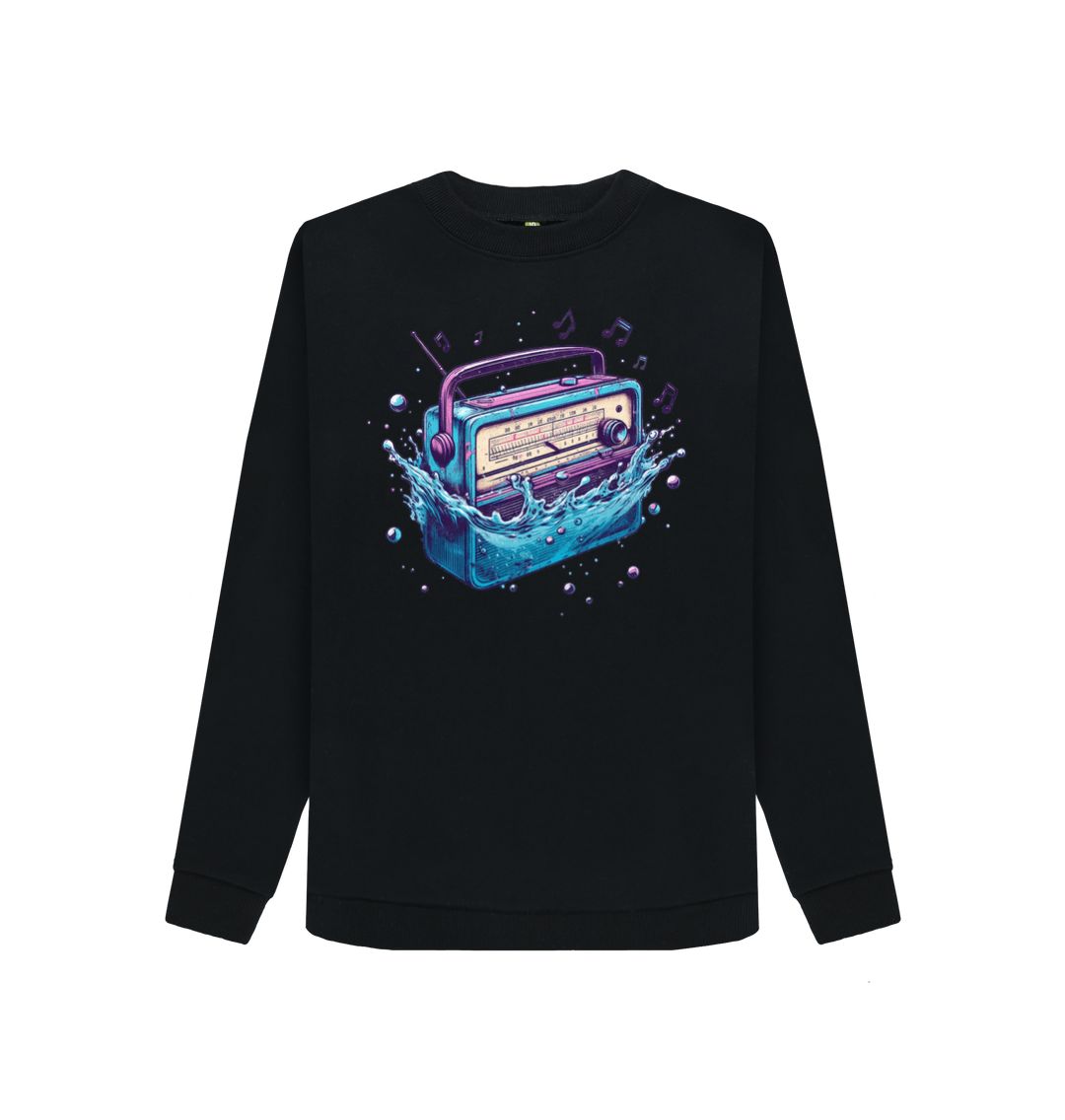 Black Women's Sync Or Swim Sweatshirt