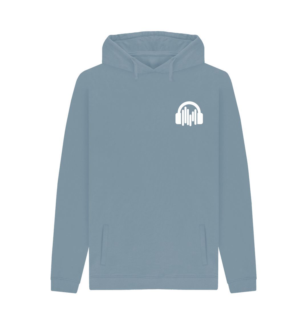 Stone Blue Mens Sound Shirts Hoodie w\/ pocket logo