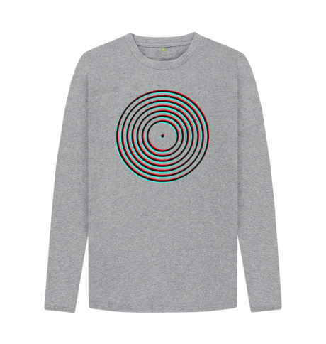Athletic Grey Vinyl Outline Mens Long Sleeve T-Shirt