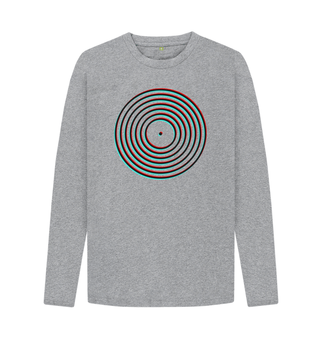 Athletic Grey Vinyl Outline Mens Long Sleeve T-Shirt