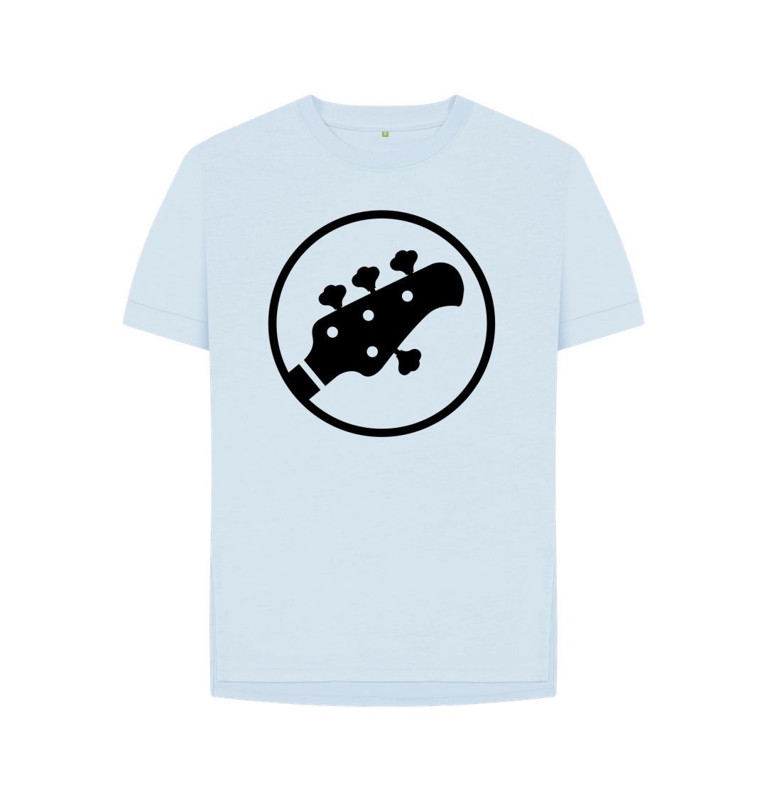Sky Blue Womens Stingray Guitar Head T-shirt