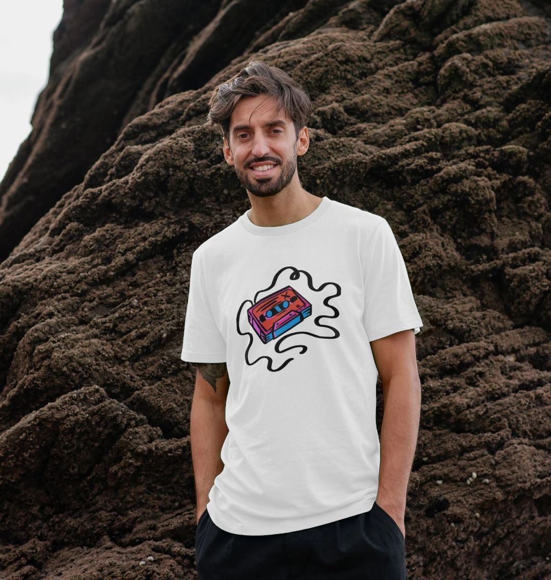 Marker Pen Cassette Illustration T-Shirt