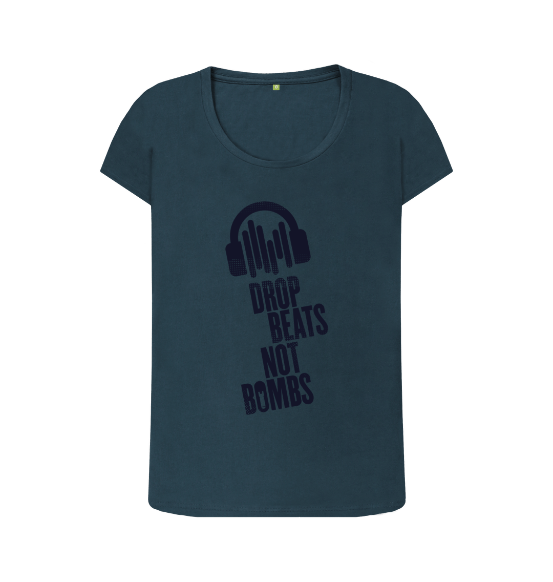 Denim Blue Printed T-shirt Front