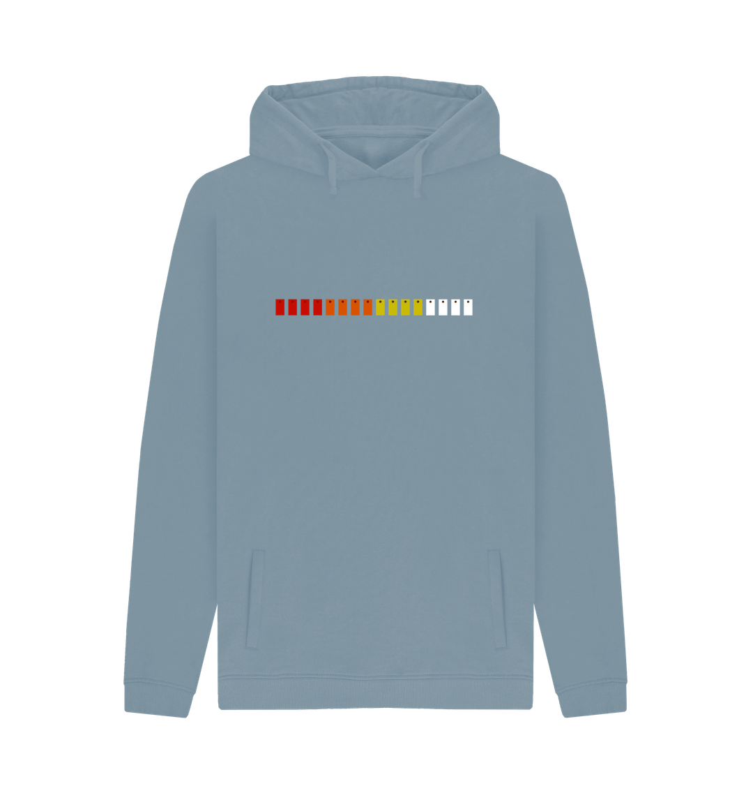 Stone Blue Printed Hoody Front