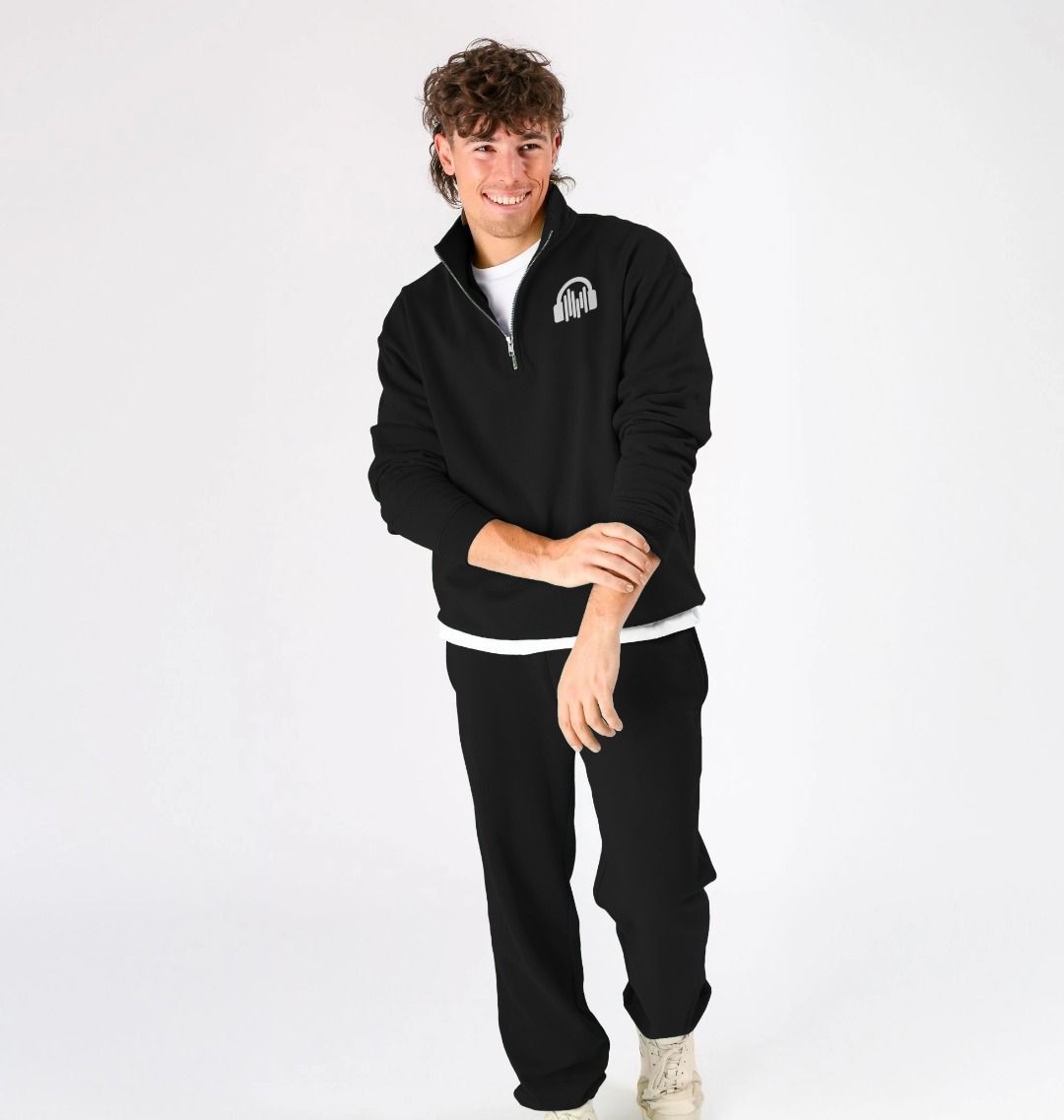 Sound Shirts Pocket Logo Quarter Zip Unisex Sweatshirt