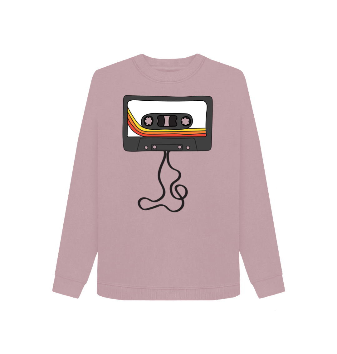 Mauve Printed Sweater Front
