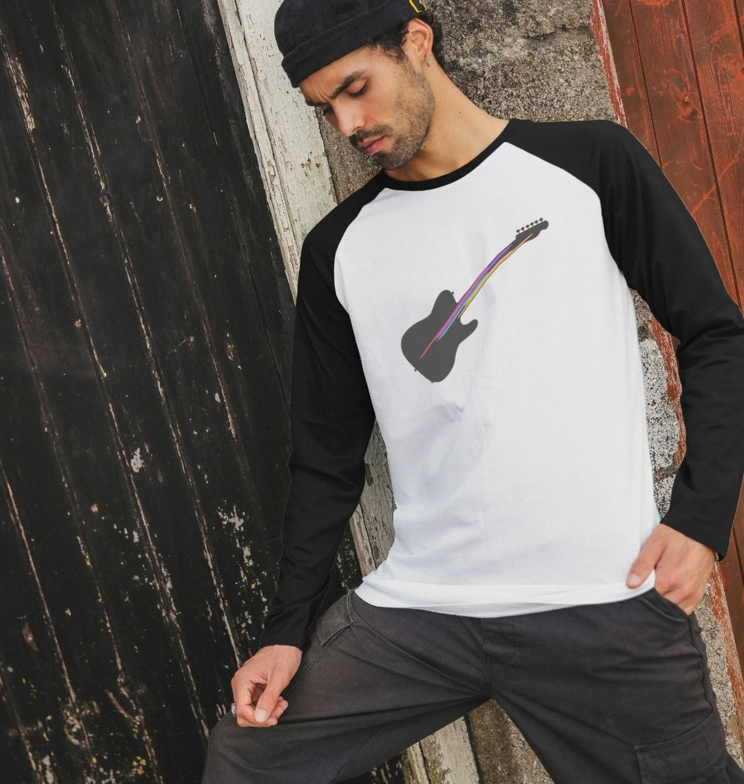 Sound Shirt Guitar Strings Mens Baseball Shirt