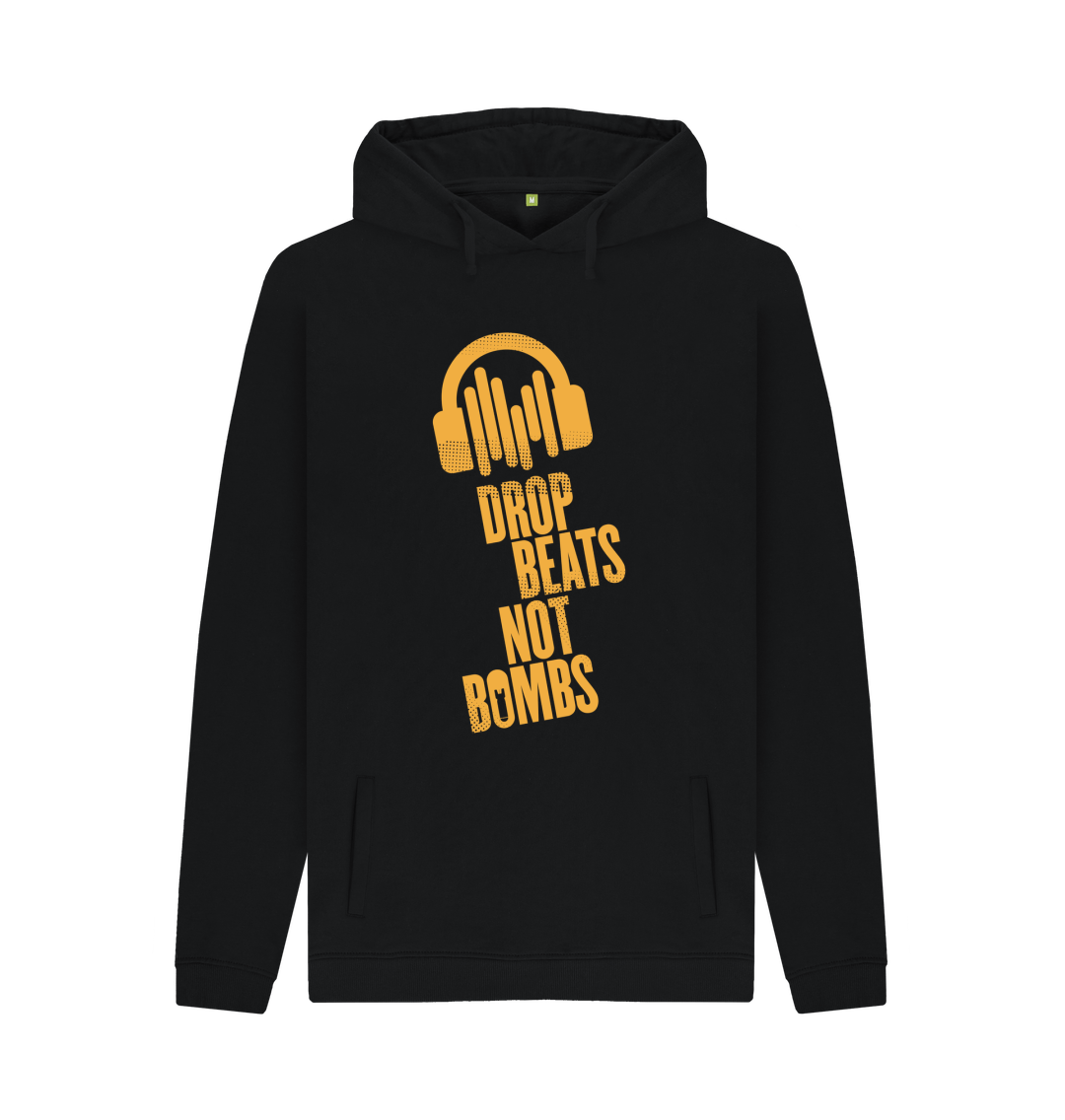 Black Printed Hoody Front