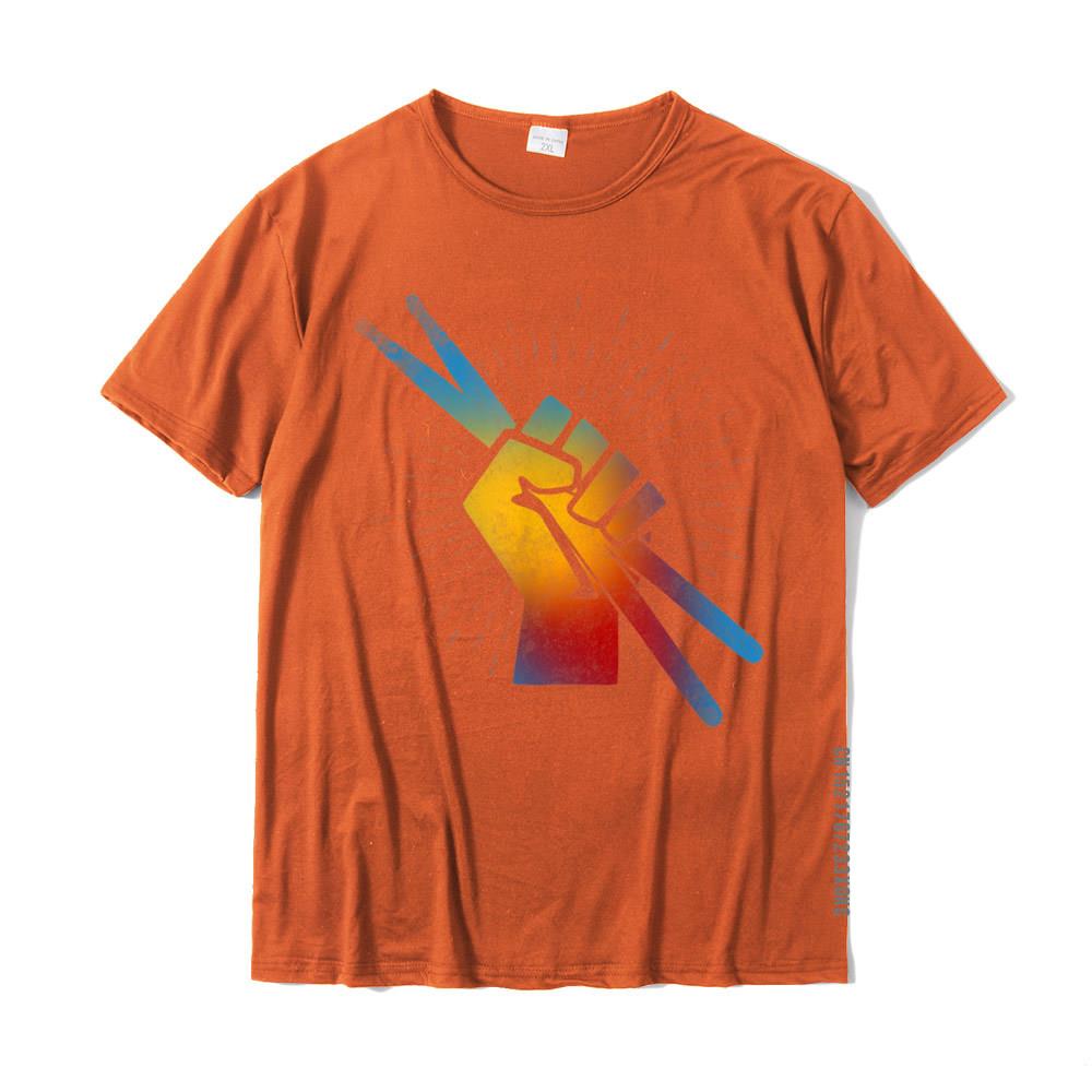 Drummer Rainbow Clenched Drumsticks T-Shirt Drums - Sound Shirts