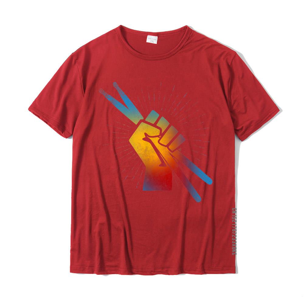 Drummer Rainbow Clenched Drumsticks T-Shirt Drums - Sound Shirts