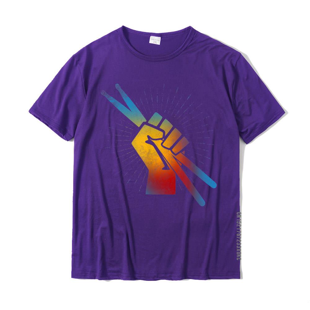 Drummer Rainbow Clenched Drumsticks T-Shirt Drums - Sound Shirts