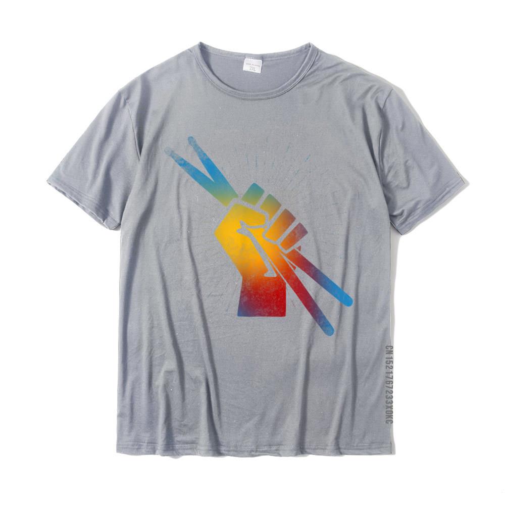 Drummer Rainbow Clenched Drumsticks T-Shirt Drums - Sound Shirts